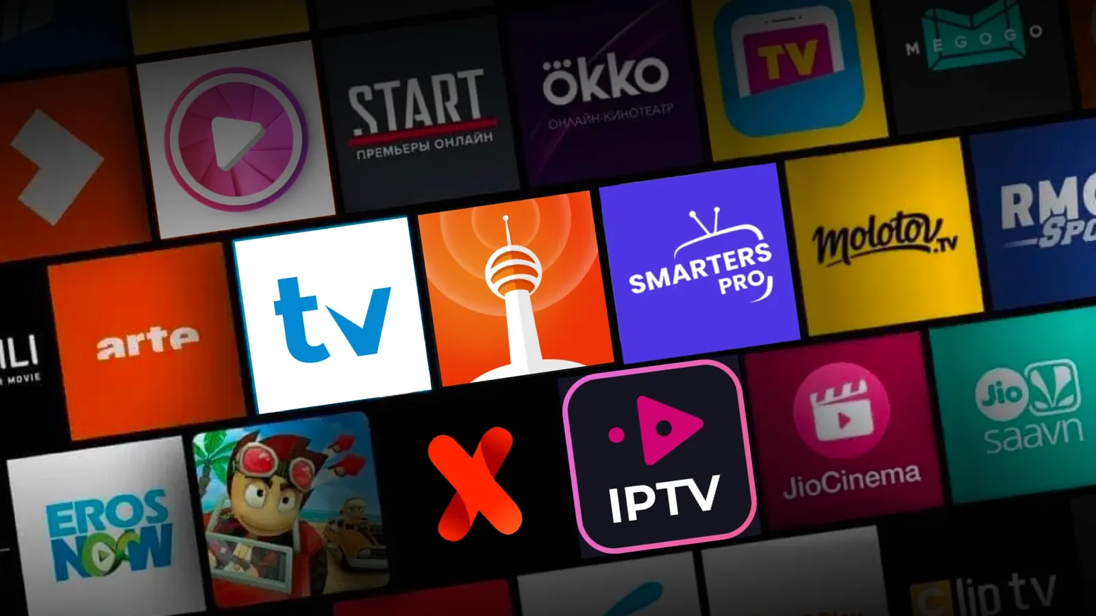 Älytelevisio, jossa IPTV-sovellus auki ja ruudulla kanavalista sekä ohjelmaopas